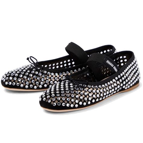 miu miu mesh flats|women's miu michu shoes.